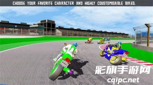 赛道摩托车驾驶竞速