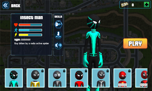 城市英雄火柴人