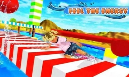 水上公园有趣的水上滑梯