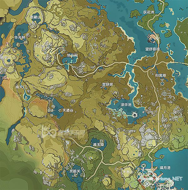 原神大地图全貌一览 所有地图全开高清大图