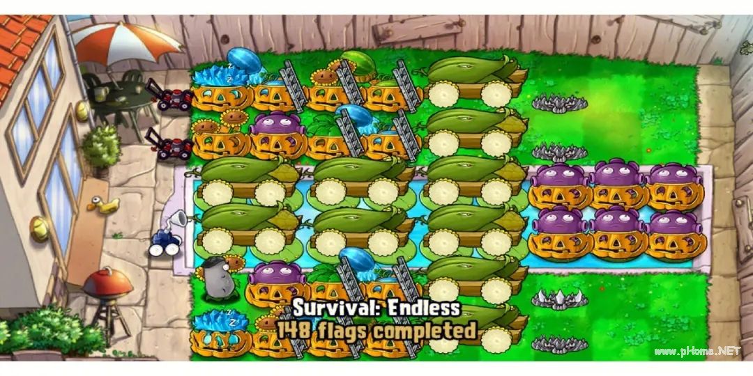 植物大战僵尸无尽版最佳布阵图 八炮布阵图分享