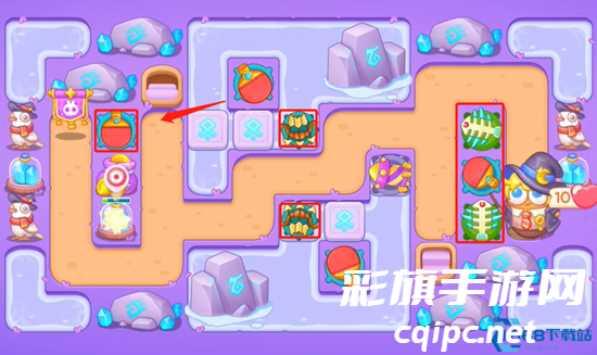 保卫萝卜4阿波与魔法宝藏第49关通关攻略