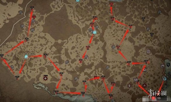 暗黑破坏神4莉莉丝祭坛全图位置-全莉莉丝祭坛分布