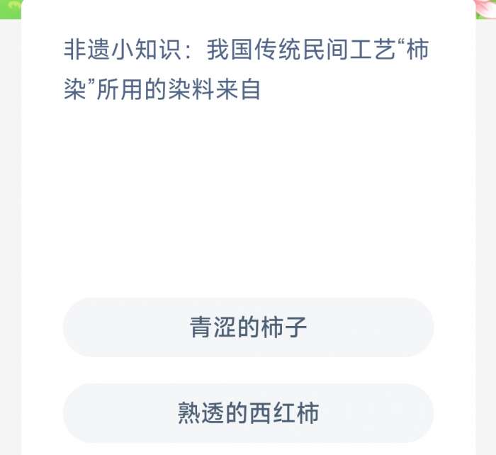 我国传统民间工艺柿染所用的染料来自