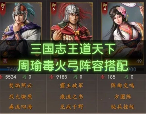 三国志王道天下周瑜毒火弓阵容搭配-三国志王道天下周瑜毒火弓队怎么玩