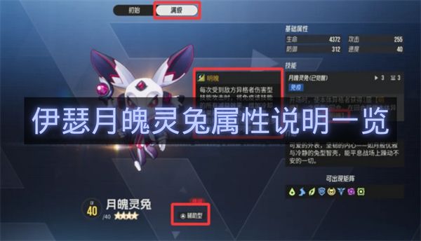 伊瑟月魄灵兔说明一览-伊瑟月魄灵兔搭配建议