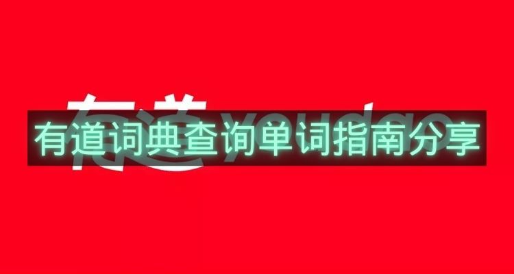 有道词典查询单词指南分享-有道词典怎么查询单词