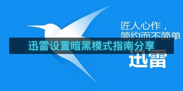 迅雷设置暗黑模式指南分享-迅雷怎么设置暗黑模式
