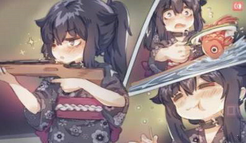 阴暗房间的少女